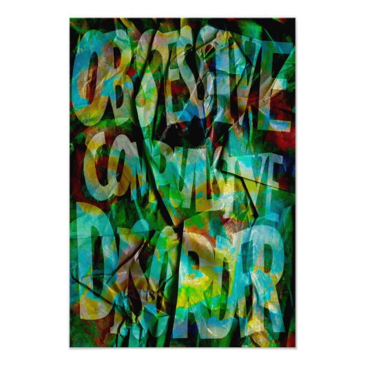 OCD Awareness, Colour Theory Poster (Textured) (Voorkant)