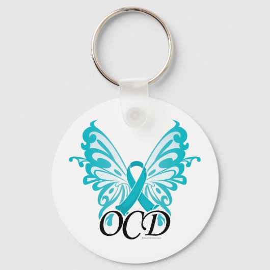 OCD Butterfly Ribbon Sleutelhanger (Voorkant)