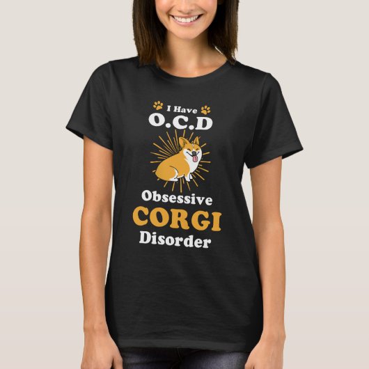 OCD corgi-shirt T-shirt (Voorkant)