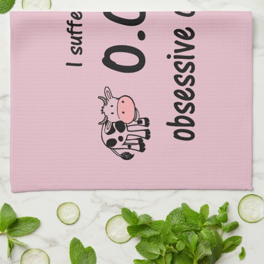OCD Cow Kitchen Towel Theedoek (Gevouwen)