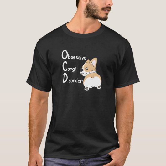Ocd Cute Corgi Dog T-shirt door Corgi (Voorkant)