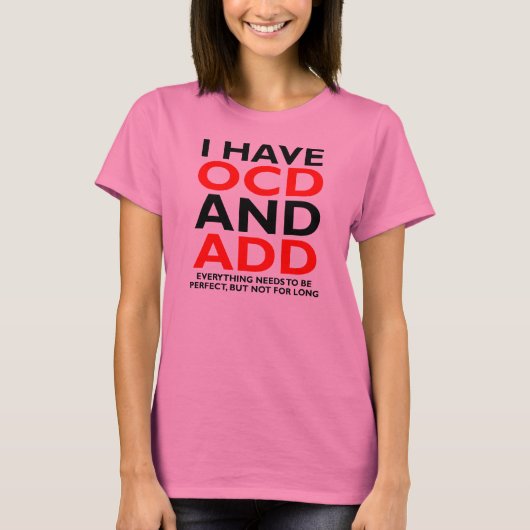 OCD EN ADD Funny T-Shirt (Voorkant)