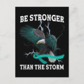 OCD en PTSD Eagle Blauwgroen lint Bewustheid die T Briefkaart (Voorkant)