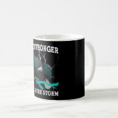 OCD en PTSD Eagle Blauwgroen lint Bewustheid die T Koffiemok (Voorkant rechts)