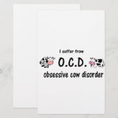 OCD-Koe Briefpapier (Voorkant / Achterkant)