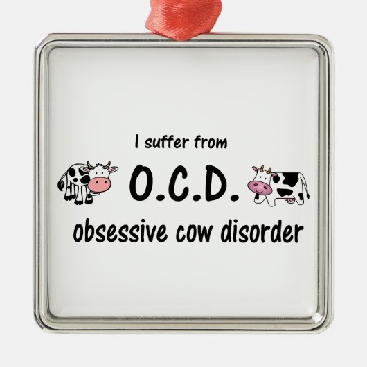 OCD-Koe Metalen Ornament (Voorkant)