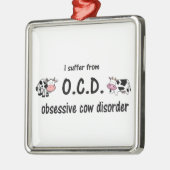 OCD-Koe Metalen Ornament (Links)