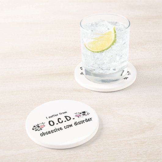 OCD-Koe Zandsteen Onderzetter (Zijkant)