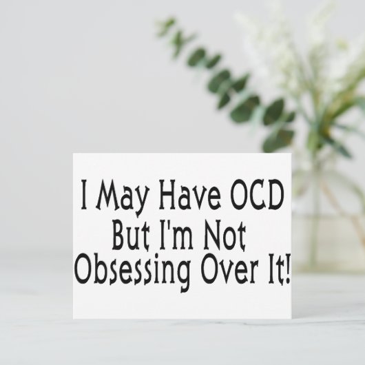 OCD Obsessie Briefkaart (Staand voorkant)