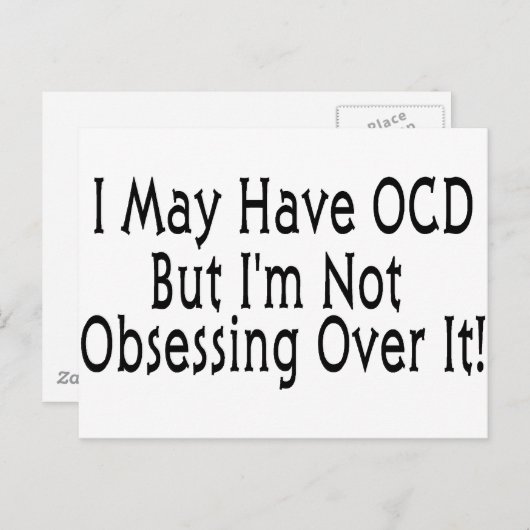 OCD Obsessie Briefkaart (Voorkant / Achterkant)