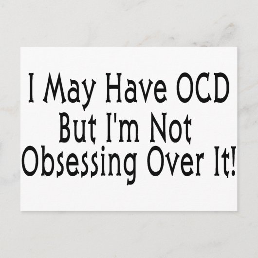 OCD Obsessie Briefkaart (Voorkant)