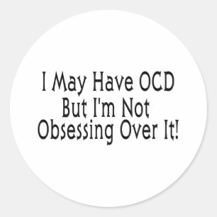OCD Obsessie Ronde Sticker