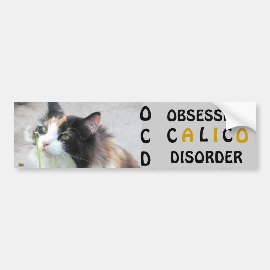 OCD obsessief-calico stoornis Bumpersticker (Voorkant)