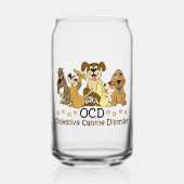 OCD Obsessief Canine Disorder Blikvorm Glas (Voorkant)