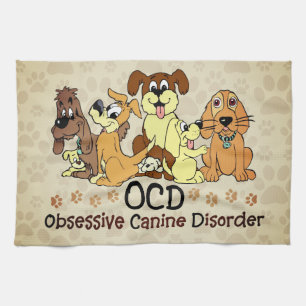 OCD Obsessief Canine Disorder Bruin Theedoek