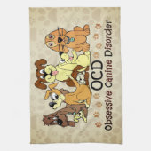 OCD Obsessief Canine Disorder Bruin Theedoek (Verticaal)