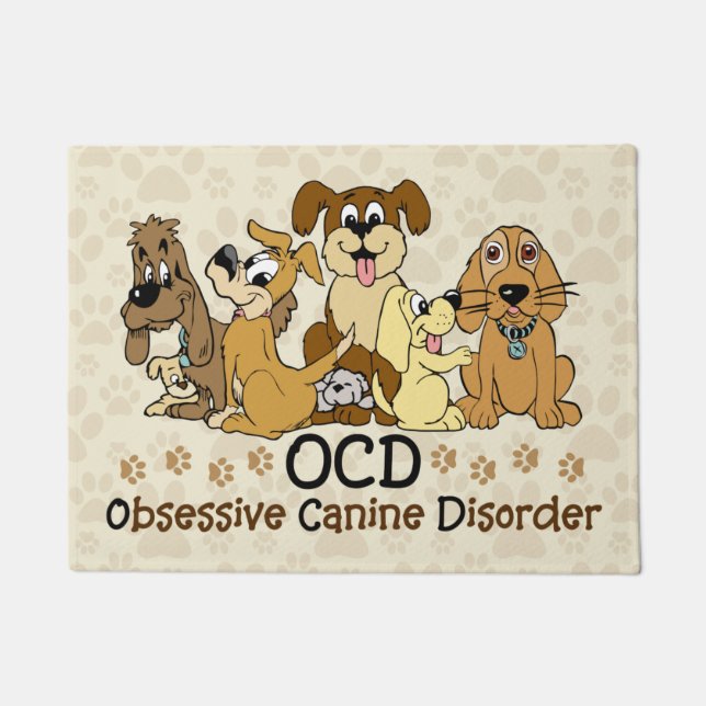OCD Obsessief Canine Disorder Deurmat (Voorkant)