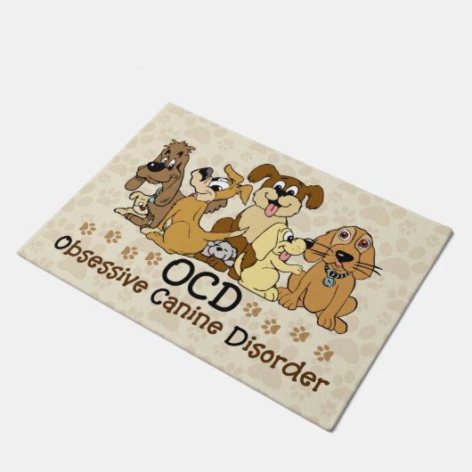 OCD Obsessief Canine Disorder Deurmat (Schuin)