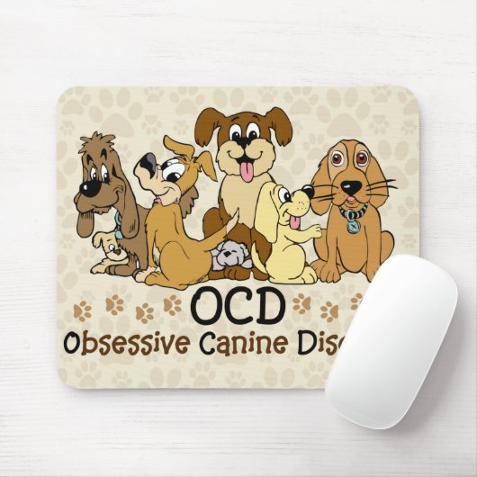 OCD Obsessief Canine Disorder Funny Dog Muismat (Met muis)