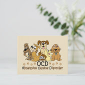 OCD Obsessief Canine Disorder Hondenliefhebber Briefkaart (Staand voorkant)