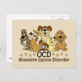 OCD Obsessief Canine Disorder Hondenliefhebber Briefkaart (Voorkant / Achterkant)