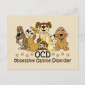 OCD Obsessief Canine Disorder Hondenliefhebber Briefkaart (Voorkant)