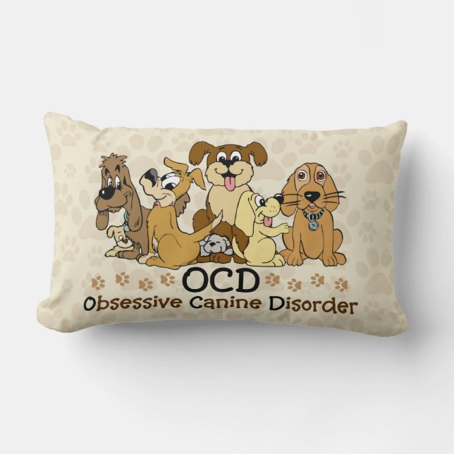 OCD Obsessief Canine Disorder Kussen (Voorkant)