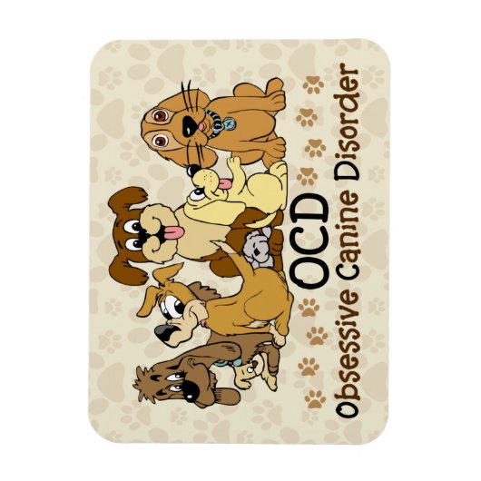 OCD Obsessief Canine Disorder Magneet (Verticaal)