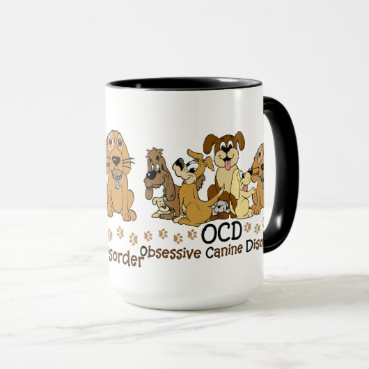 OCD Obsessief Canine Disorder Mok (Voorkant rechts)