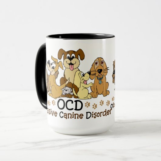 OCD Obsessief Canine Disorder Mok (Voorkant links)