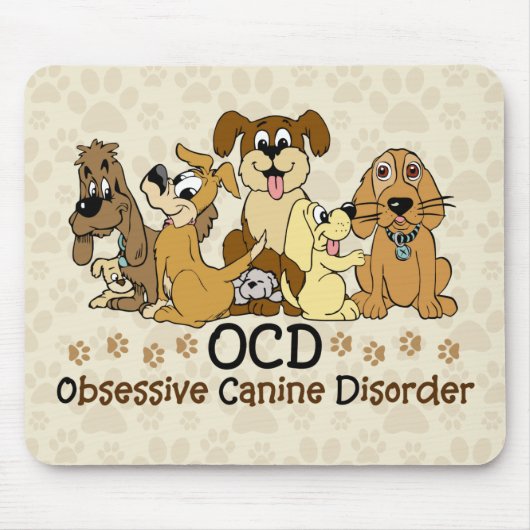 OCD Obsessief Canine Disorder Muismat (Voorkant)