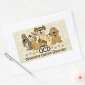 OCD Obsessief Canine Disorder Rechthoekige Sticker (Envelop)