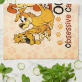 OCD Obsessief-Canine Disorder Sinaasappel Theedoek (Gevouwen)