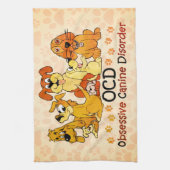 OCD Obsessief-Canine Disorder Sinaasappel Theedoek (Verticaal)