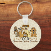 OCD Obsessief Canine Disorder Sleutelhanger (Achterkant)