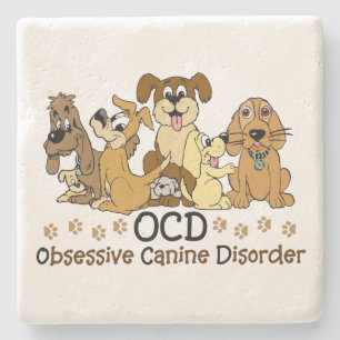 OCD Obsessief Canine Disorder Stenen Onderzetter