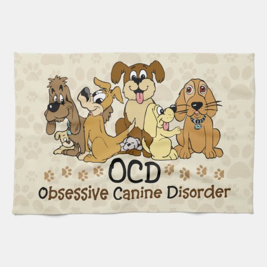 OCD Obsessief Canine Disorder Theedoek (Horizontaal)