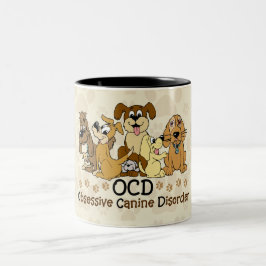 OCD Obsessief Canine Disorder Tweekleurige Koffiemok
