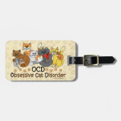 OCD Obsessief-Cat Disorder Aangepast Bagagelabel (Voorkant horizontaal)