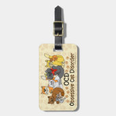 OCD Obsessief-Cat Disorder Aangepast Bagagelabel (Voorkant verticaal)
