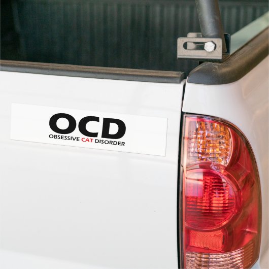 OCD - Obsessief-Cat stoornis Bumpersticker (Op Truck)