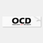 OCD - Obsessief-Cat stoornis Bumpersticker (Voorkant)