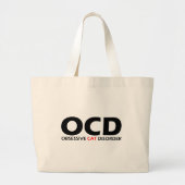 OCD - Obsessief-Cat stoornis Grote Tote Bag (Voorkant)