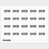 OCD - Obsessief-Cat stoornis Ronde Sticker (Vel)