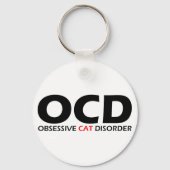 OCD - Obsessief-Cat stoornis Sleutelhanger (Voorkant)