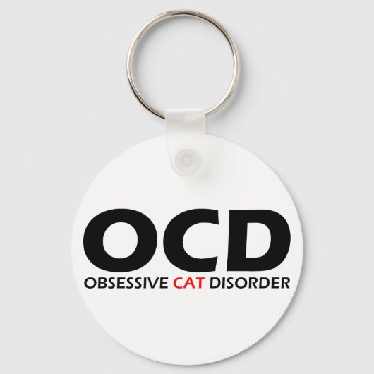 OCD - Obsessief-Cat stoornis Sleutelhanger (Voorkant)