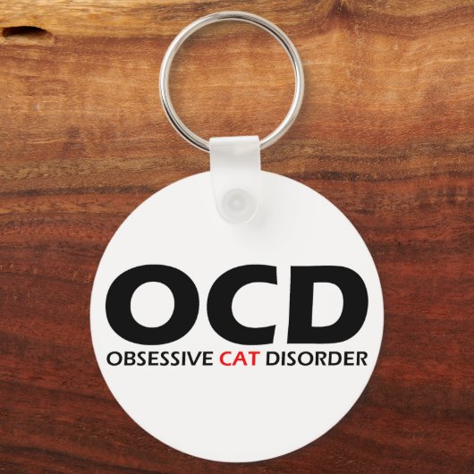 OCD - Obsessief-Cat stoornis Sleutelhanger (Voorkant)