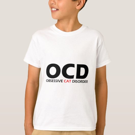 OCD - Obsessief-Cat stoornis T-shirt (Voorkant)