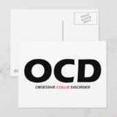 OCD - Obsessief-Collie stoornis Briefkaart (Voorkant / Achterkant)