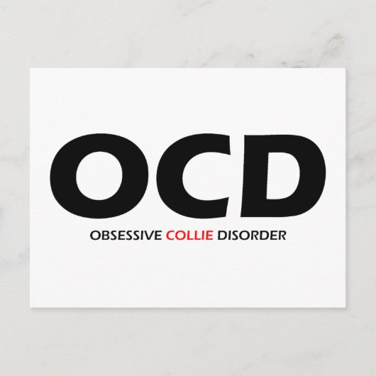 OCD - Obsessief-Collie stoornis Briefkaart (Voorkant)